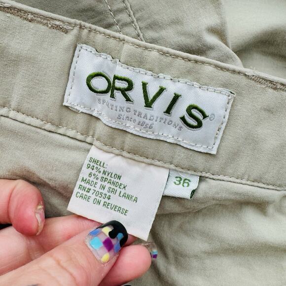Orvis Khaki Convertible Pants To Shorts Men’s Size 36 - Picture 6 of 7